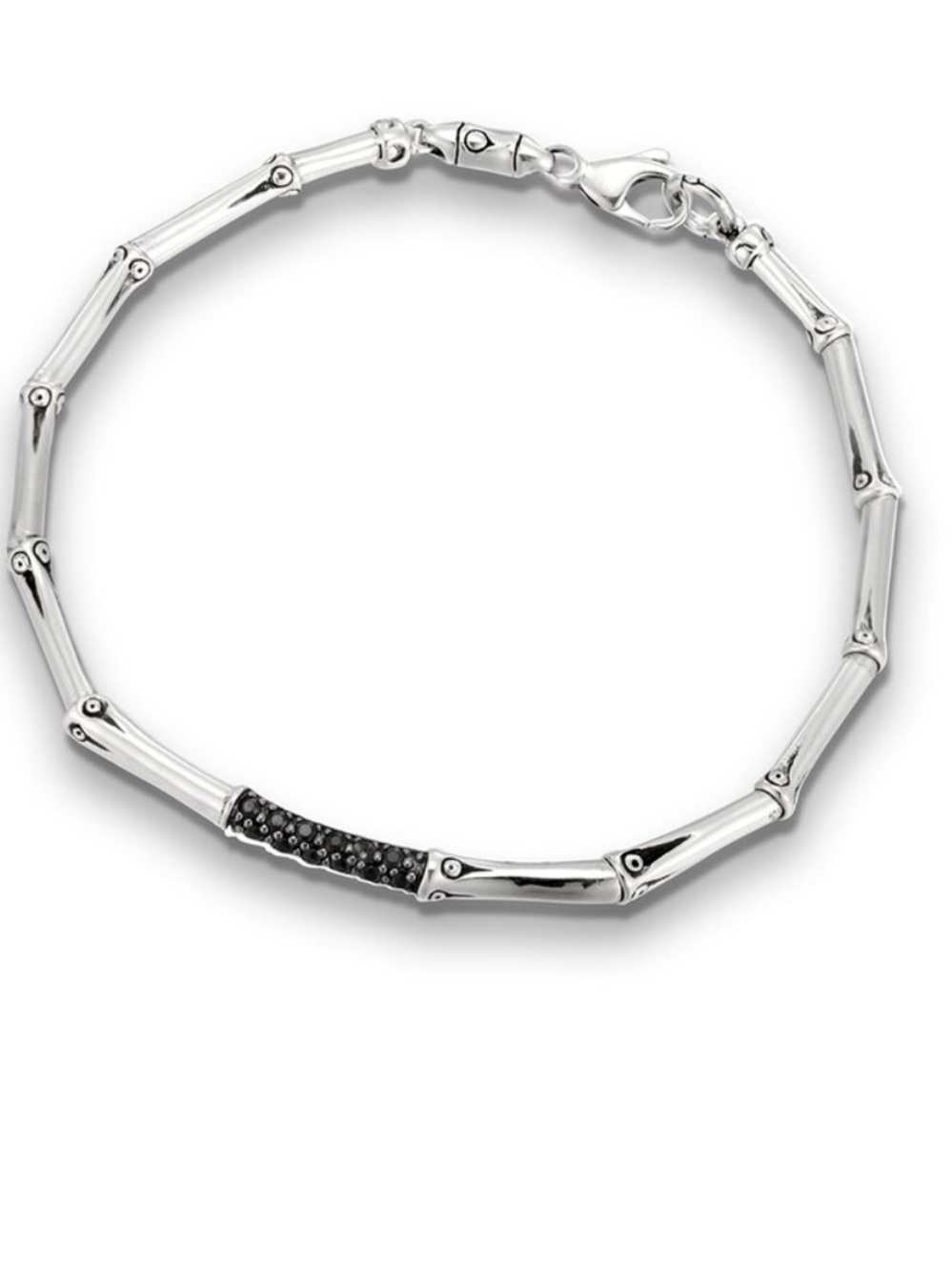 John Hardy Bamboo Sterling Silver Sapphire Lava Slim Bracelet